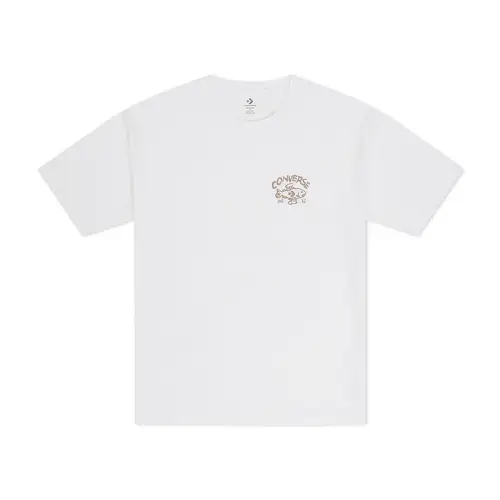 Converse T Shirts Men's White Crew Neck Moderate