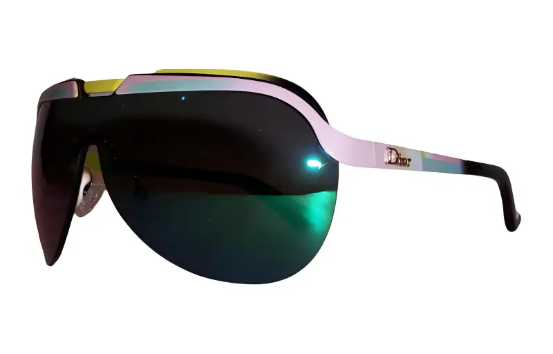 DIOR Metal Irregular Shape Sunglasses Unisex Multicolor