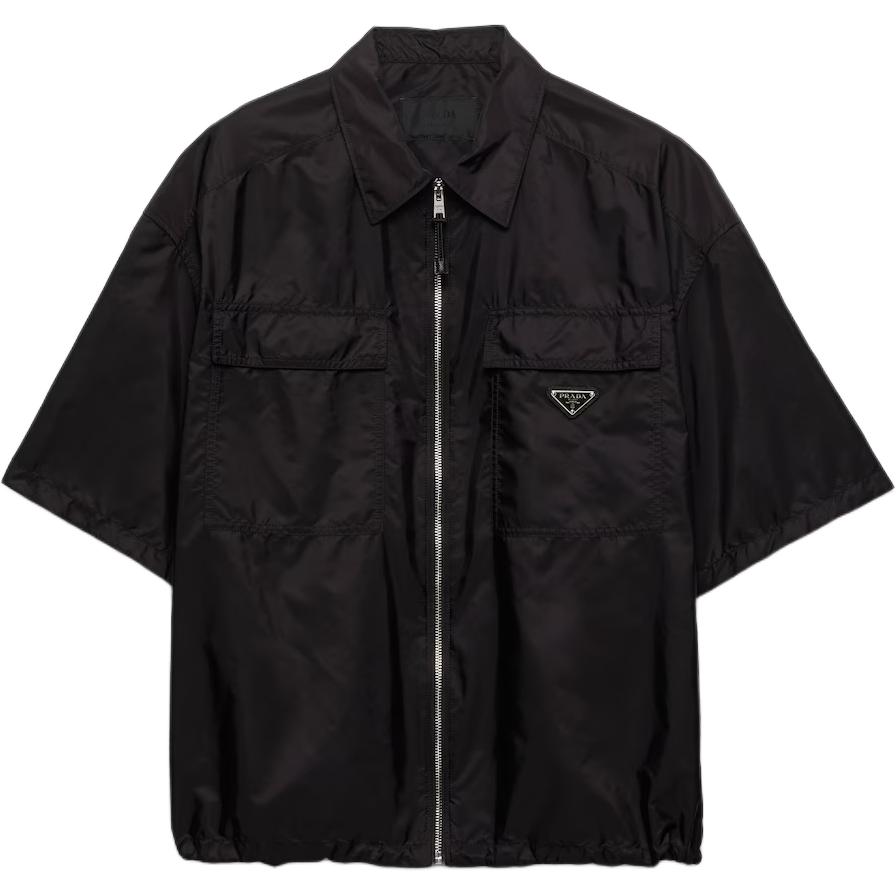 Мужская рубашка Prada Re-Nylon (черная)