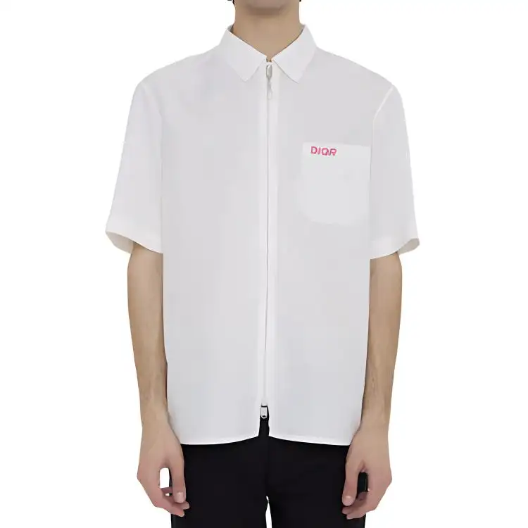 DIOR Homme Zip Up Short Sleeved Shirt