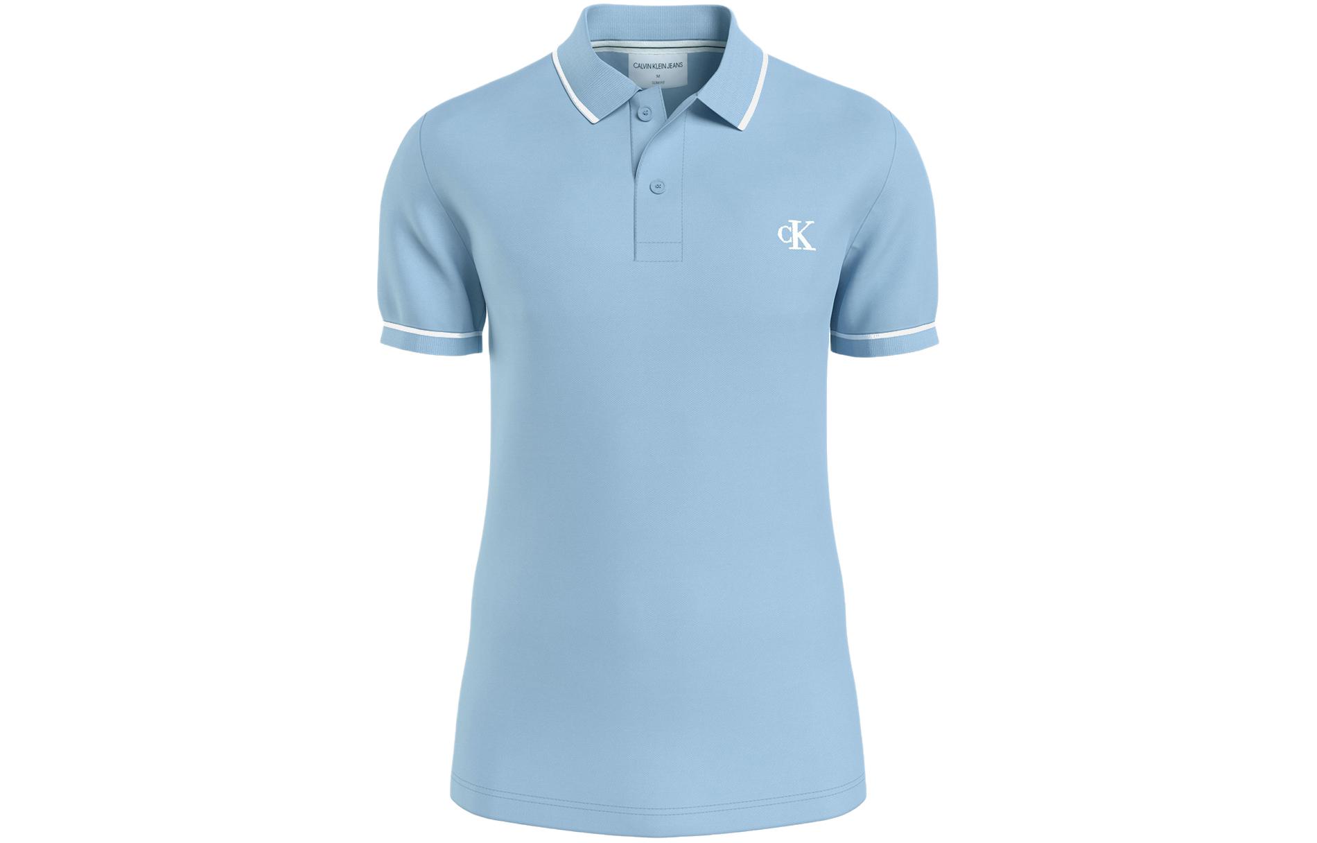 Calvin Klein logo-embroidered piqué polo shirt