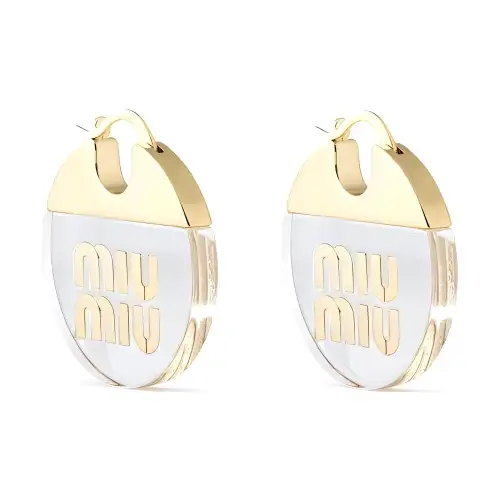 MIU MIU Logo plaque Patent Leather Hair Clip