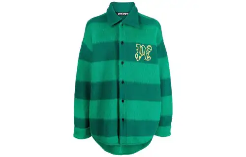 PALM ANGELS Embroidered logo Shirt Jacket