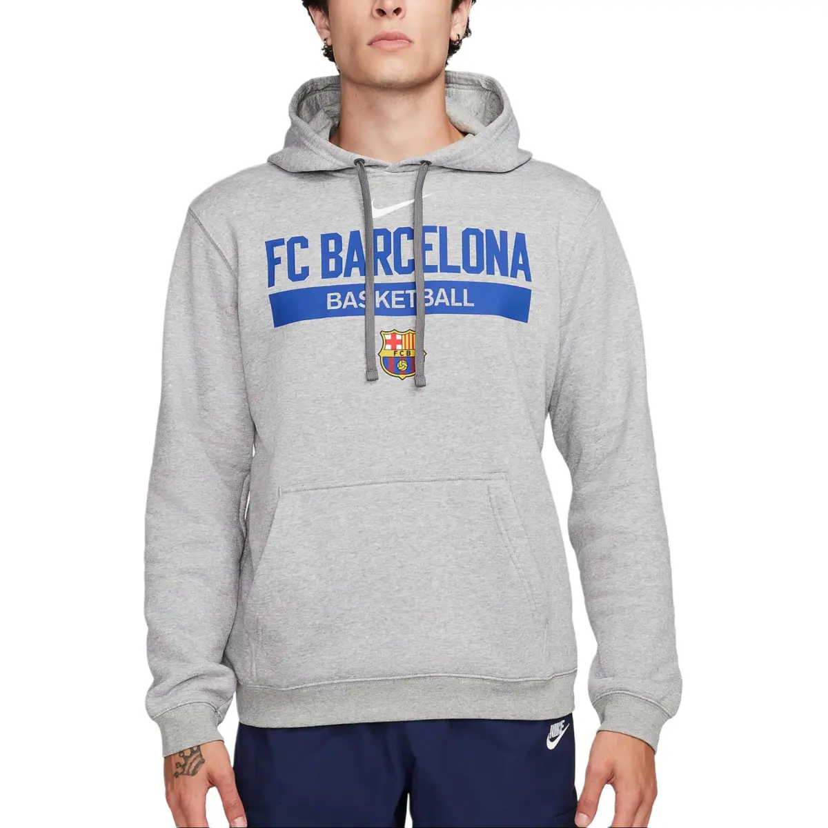 Nike F.C. Barcelona Club Fleece Sweatshirt Men's Gray