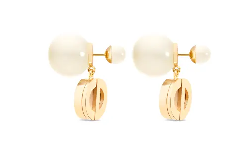 DIOR Metal, Resin Earrings Women's Gold
