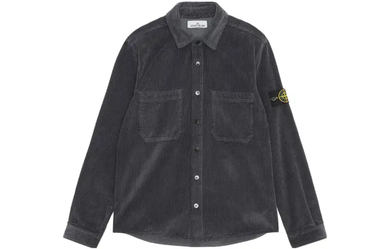 STONE ISLAND Corduroy armband, long-sleeve, shirt