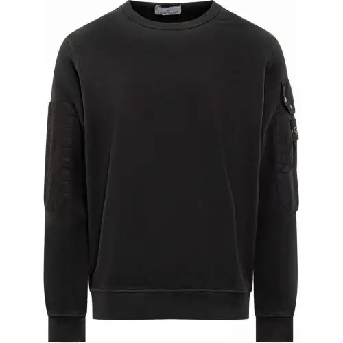 STONE ISLAND Logo Patch Crewneck Sweatshirt
