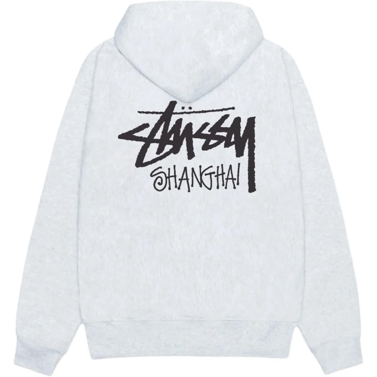 Stussy City Exclusive Shanghai Limited, Drawstring Hat Pocket Letter Print Fleece Lined Hooded Zippers American Vintage