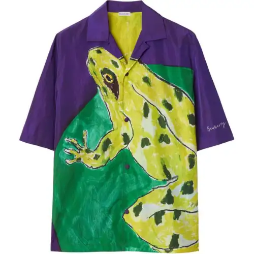 Burberry Frog-print Short-sleeve Shirt