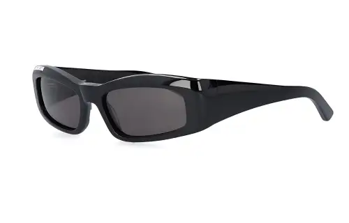 Balenciaga Square Frame Recycled Acetate Sunglasses Black/Black/Grey