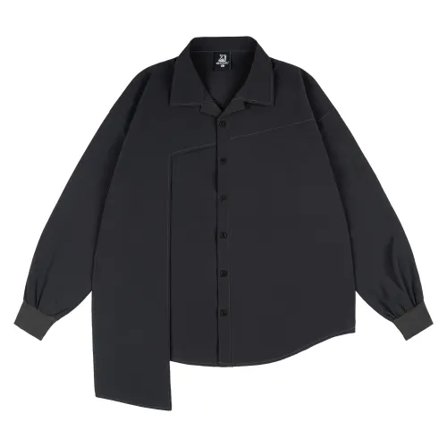 XINYINSU Shirts Unisex Gray Cuban Collar Moderate Other