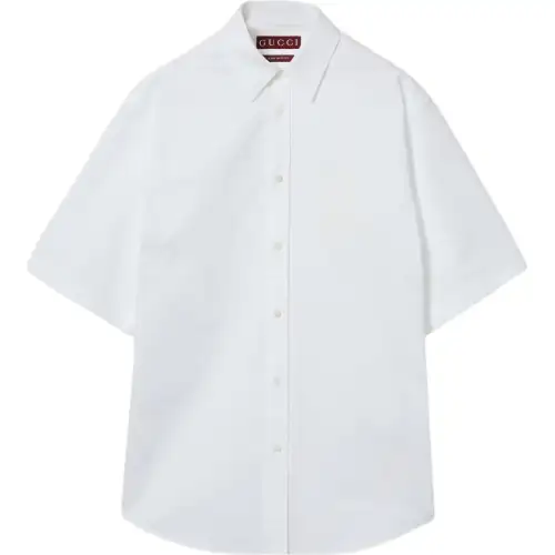 GUCCI Shirts Men's White Lapel Moderate Other