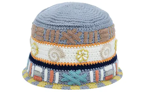 Li Ning Cotton, Acrylic Bucket Hats Unisex Blue/Brown