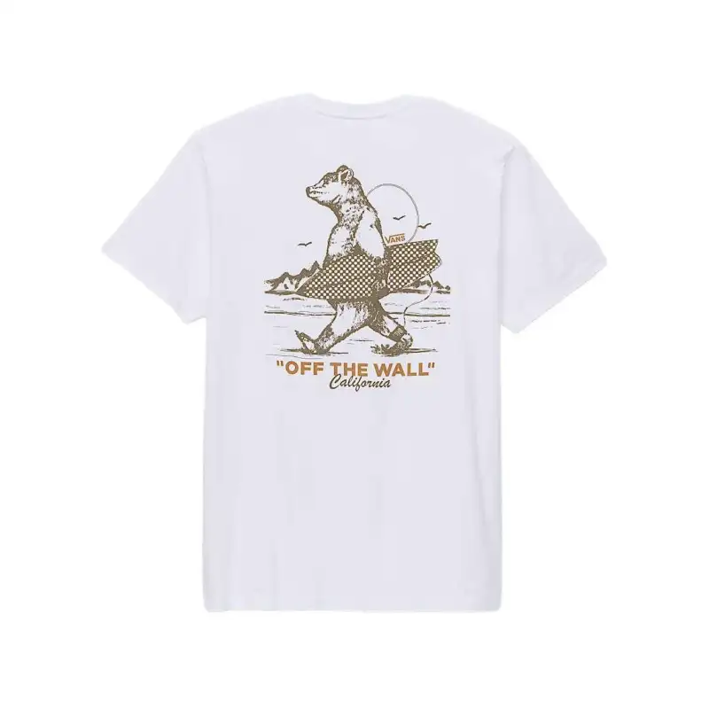 Vans CALIFORNIA BEAR T Shirt Men's White
