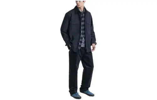 UNIQLO Shirts Men's Navy Blue Thin Other