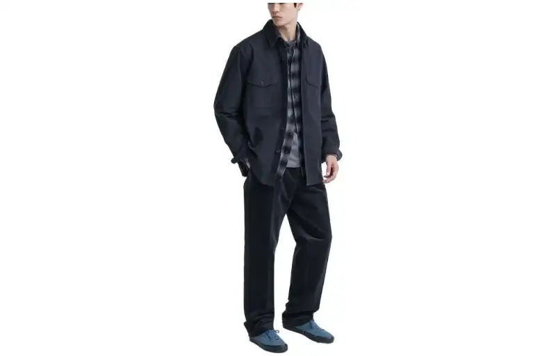 UNIQLO Shirts Men's Navy Blue Thin Other