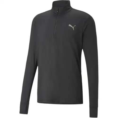 PUMA Sweatshirts Men's Black Stand Collar Moderate Regular