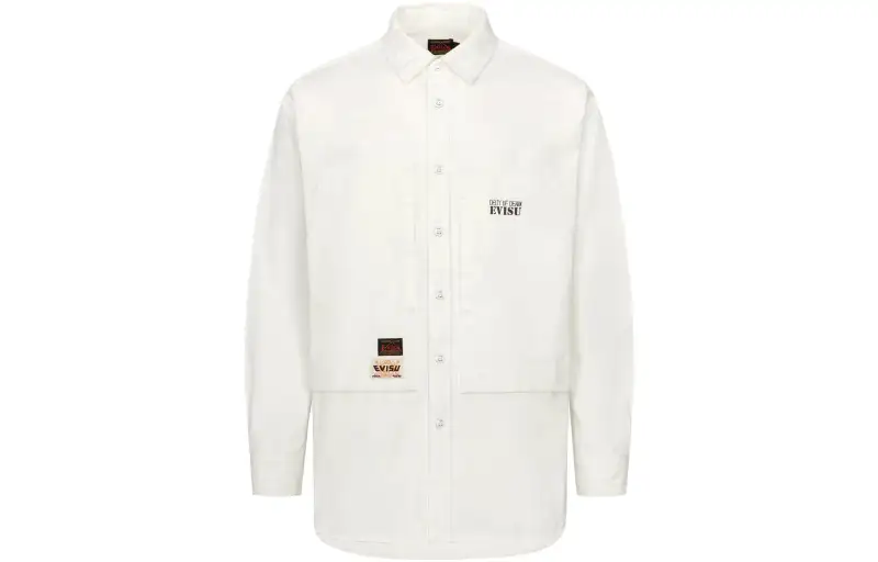 EVISU Logo-patch Cotton Shirt