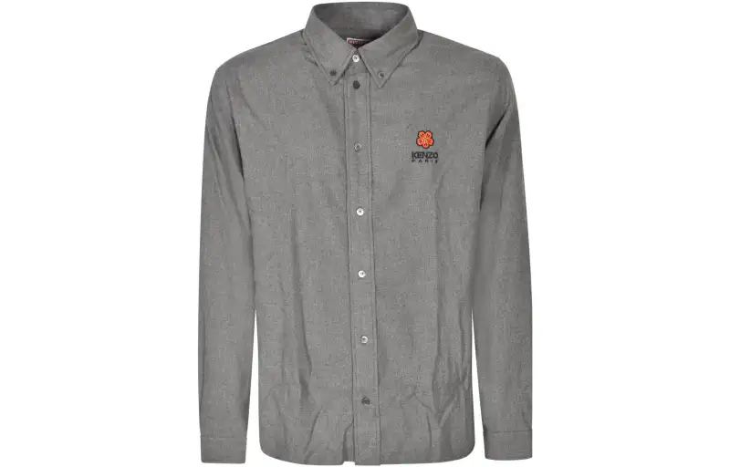 KENZO Logo Embroidered Buttoned Shirt