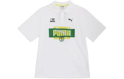 PUMA Polo Shirts Men's White Polo Collar Moderate Other