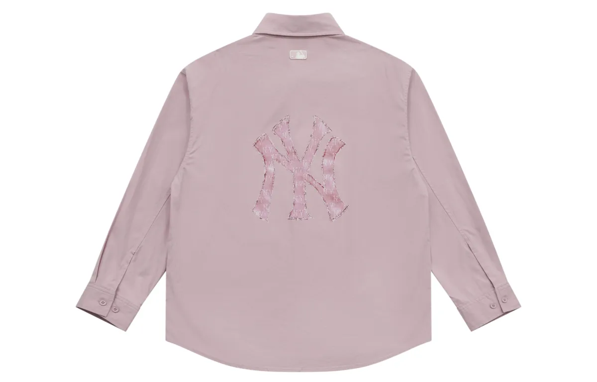 MLB MONOGRAM SS25 Shirt Unisex Heather Gray Purple