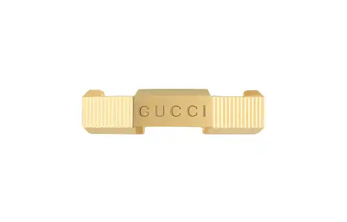 GUCCI Link To Love Series 18K Gold Rings Unisex Gold