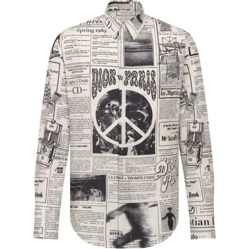 DIOR Shirts Men's Multicolor Pointed Collar Moderate Other