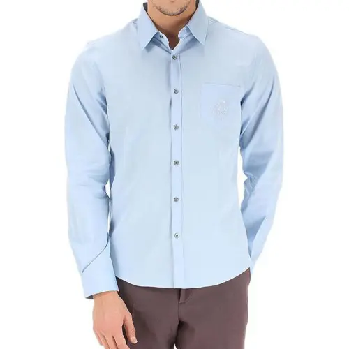 GUCCI Shirts Men's Blue Pointed Collar Moderate Other