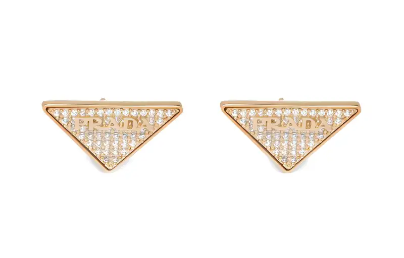 PRADA 925 Sterling Silver Stud Earrings Women's