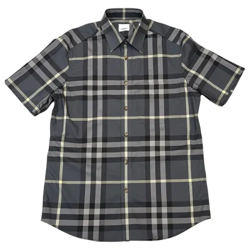 Burberry Shirts Men's Blue Lapel Moderate Other