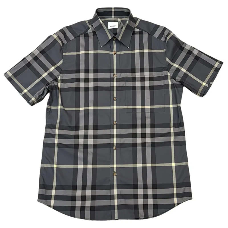 Burberry Shirts Men's Blue Lapel Moderate Other