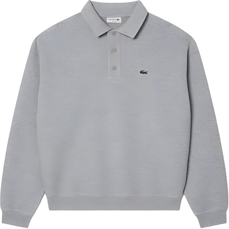 Мужское худи LACOSTE Серебряно-серое