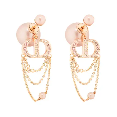 DIOR Resin Earrings Women's Gold