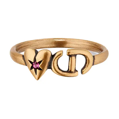 DIOR Crystal Rings Women's Gold