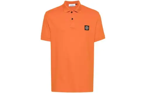 STONE ISLAND Polo Shirt Men's Orange