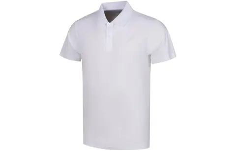 ASICS Polo Shirts Men's White Polo Collar Moderate Straight Fit