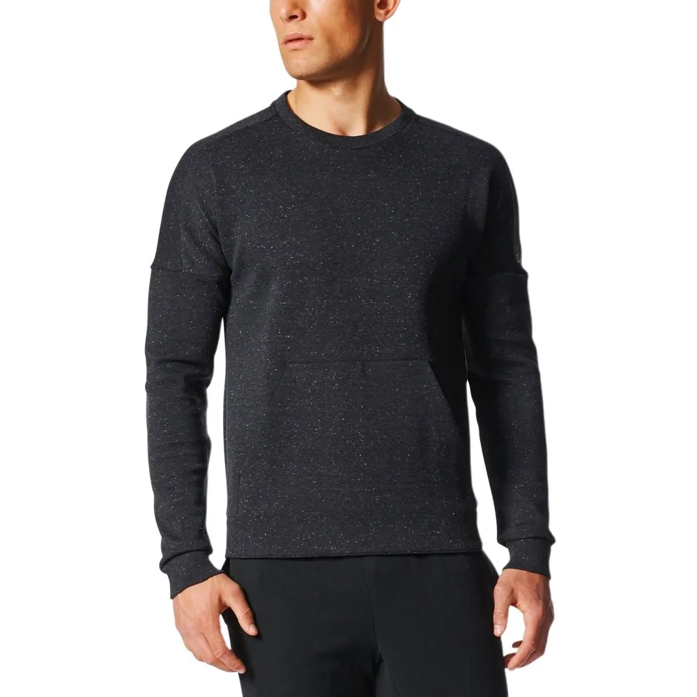 Adidas Sweatshirts Men's Black Crew Neck Moderate