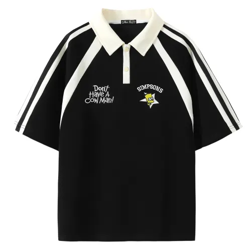 The Simpsons Polo Shirts Unisex Polo Collar Moderate Straight Fit