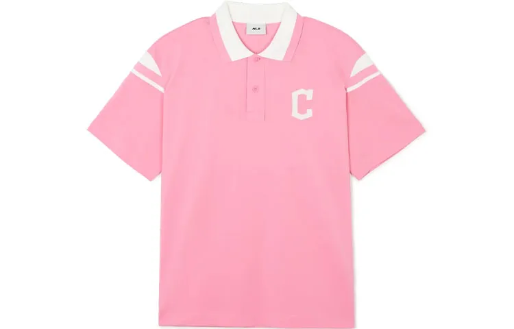 MLB Polo Shirts Unisex Pink Polo Collar Moderate Other
