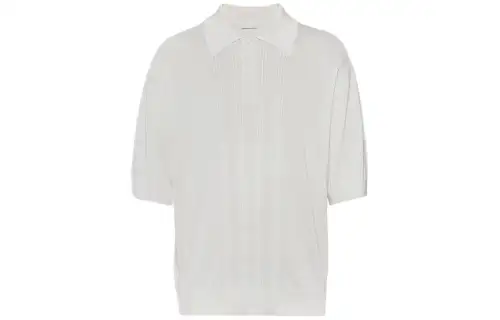 Prada fine-knit silk polo top