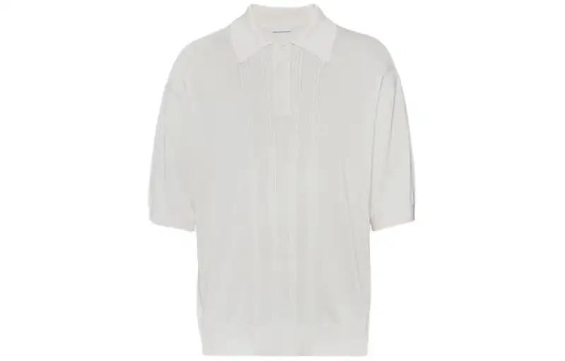 Prada fine-knit silk polo top