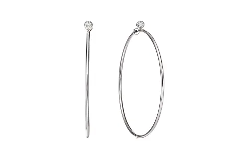 TIFFANY & CO. Sterling Silver With Diamond Earrings Women's Silver