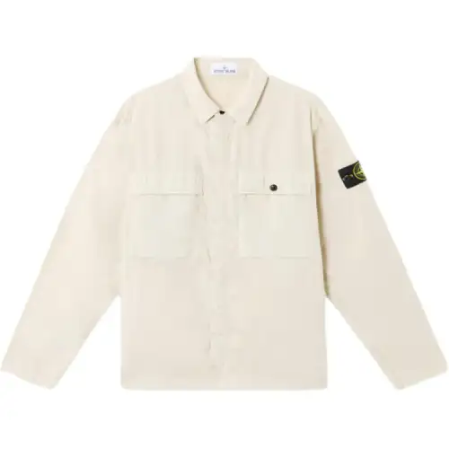 STONE ISLAND Logo Patch Long Sleeved Overshirt