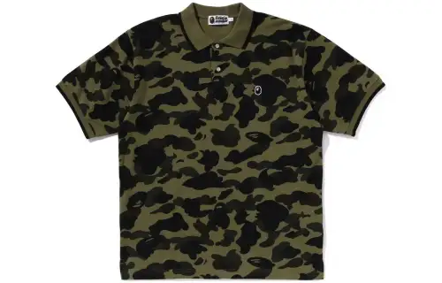 A BATHING APE SS24 Polo Shirt Unisex Green