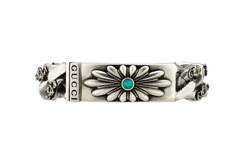 GUCCI 925 Sterling Silver, Enamel Bracelets Men's Silver