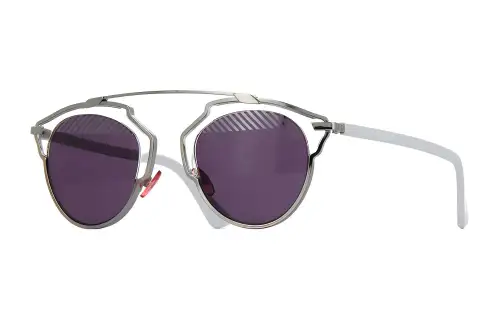 DIOR Irregular Shape Sunglasses Men's Silver