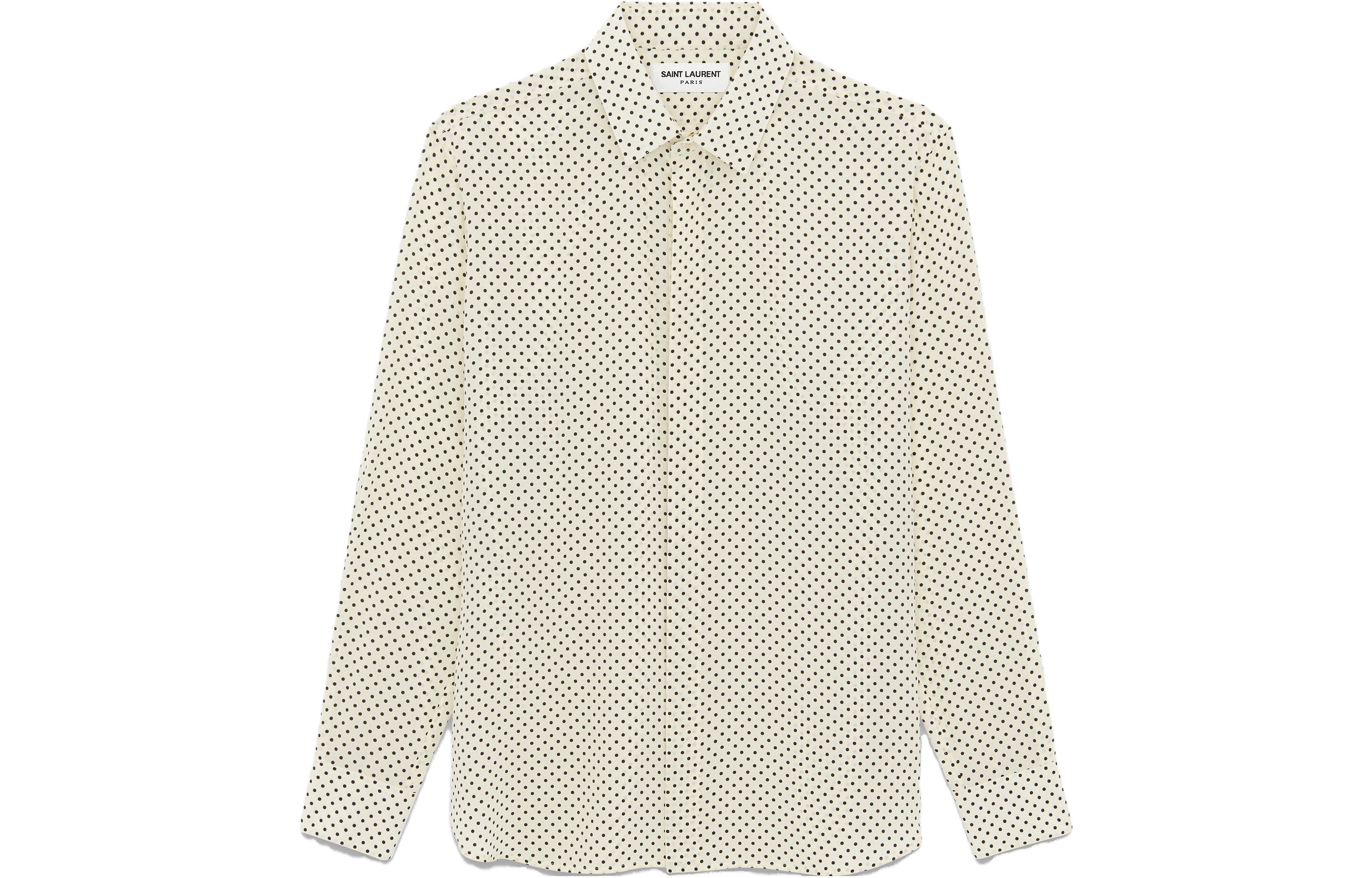 SAINT LAURENT Dotted Long-Sleeved Shirt