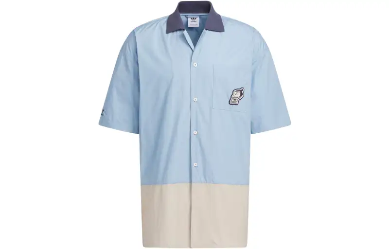 Adidas Originals Cvd Shirts Men's Light Blue Polo Collar Moderate Other