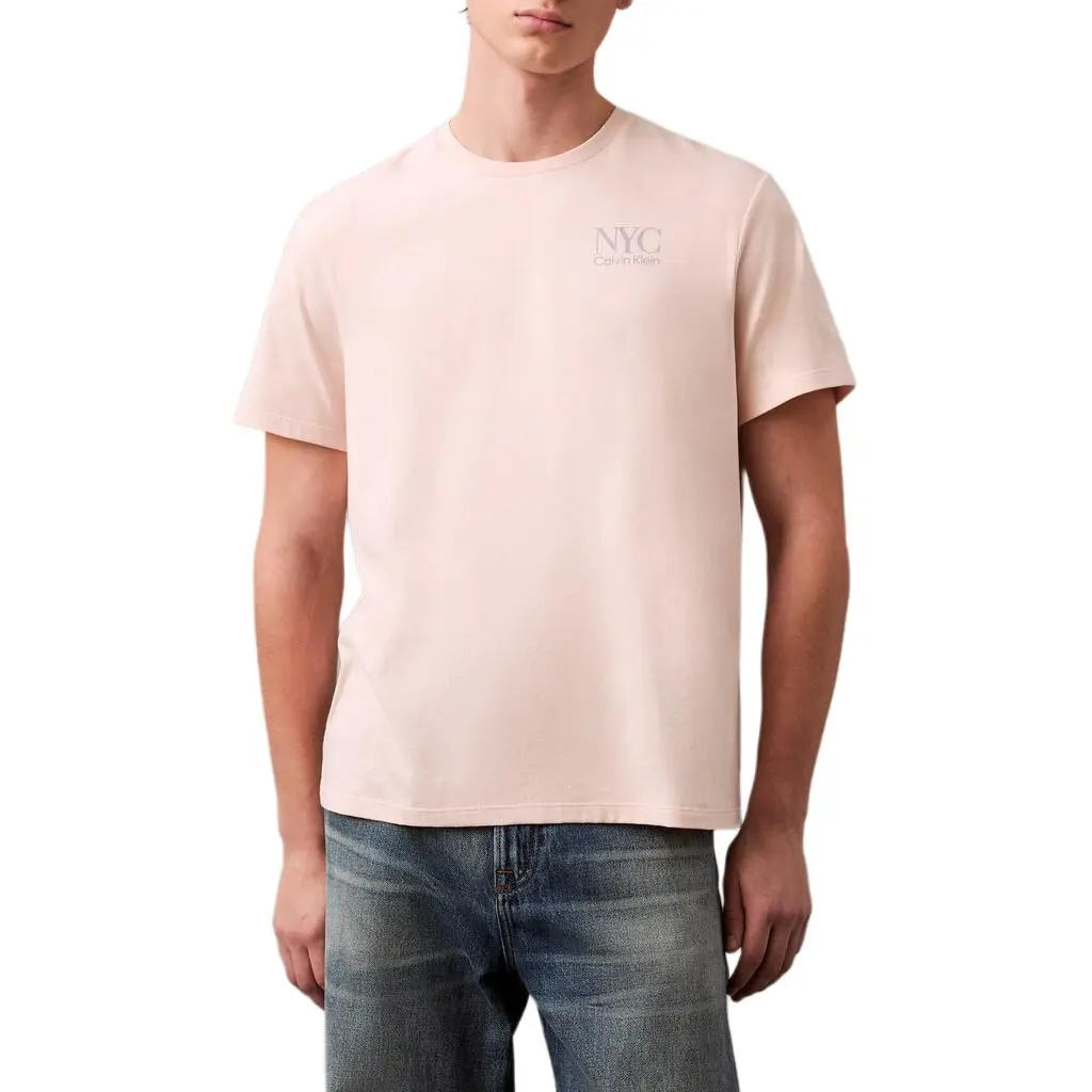 CALVIN KLEIN T Shirt Men's Silver Peony