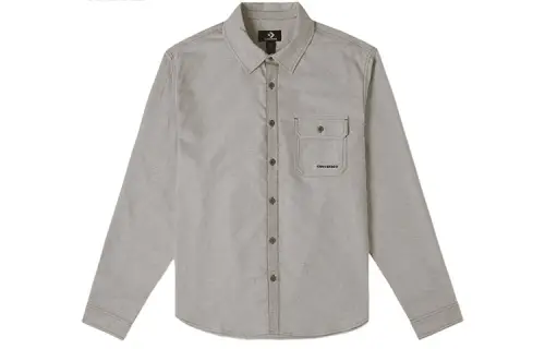 Converse BUTTON Shirt Men's Gray